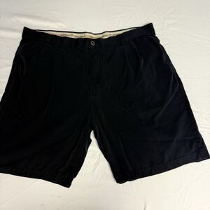 Tommy Bahama Pleated Front Black Shorts Men’s Size 40 Silk Buttoned Back Pockets